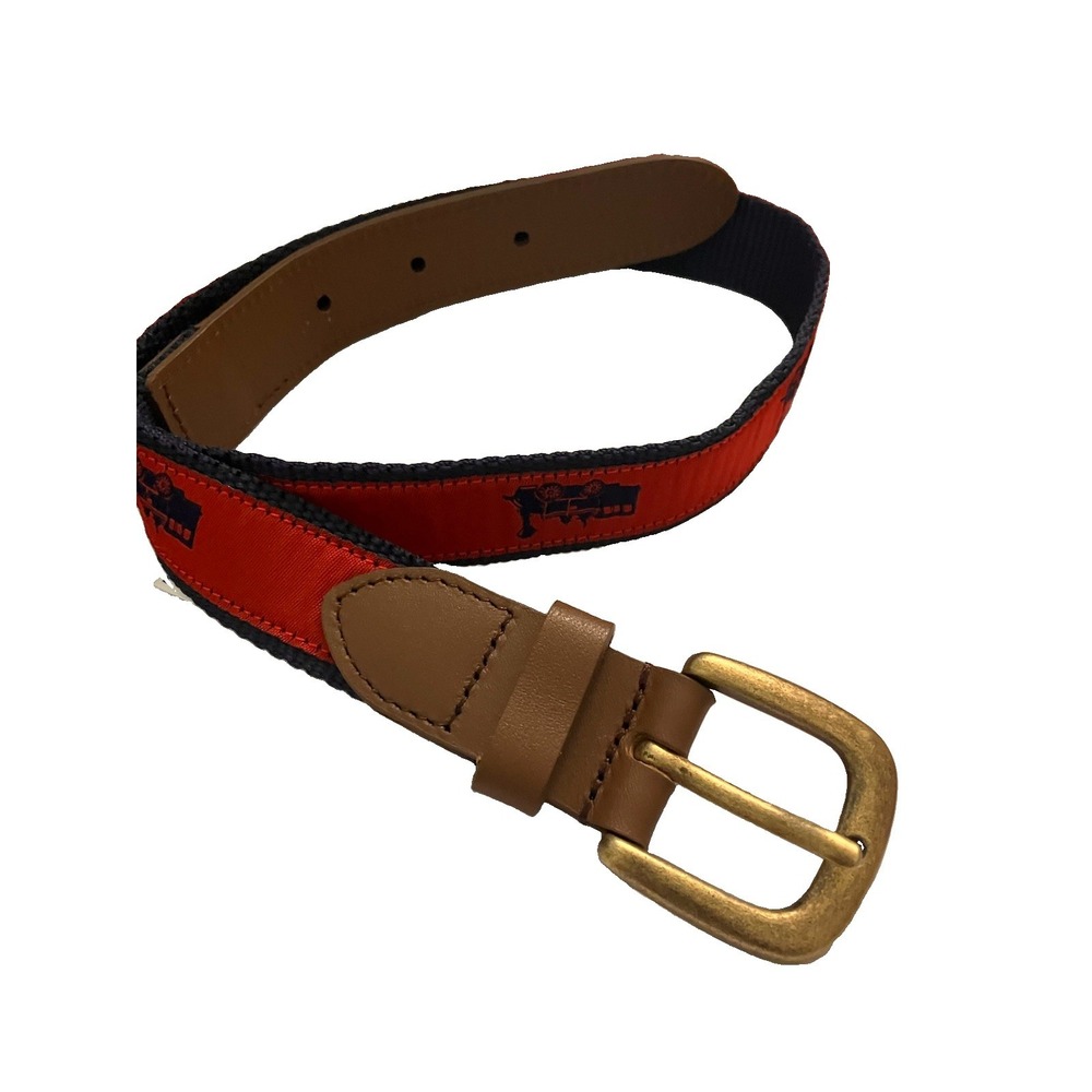 Janie And Jack Boys Belt Toy Train 2T-3 Red Navy Preppy NEW